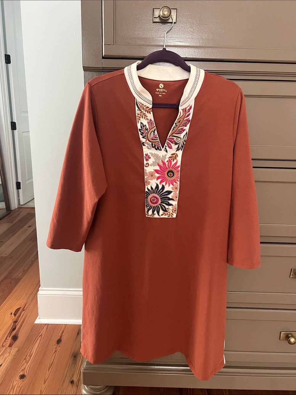 Spartina 449 Embroidered Shift Dress – Size XXL